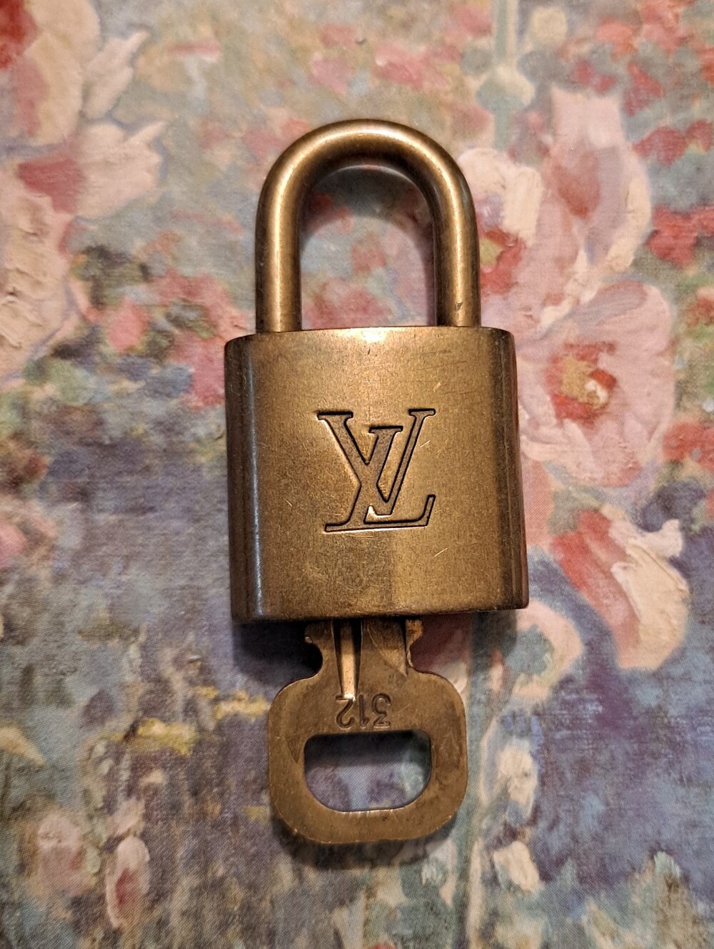 Louis Vuitton Brass Gold-Tone Lock With Key